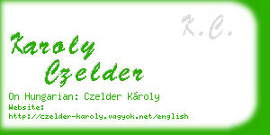 karoly czelder business card