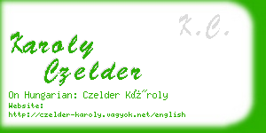 karoly czelder business card